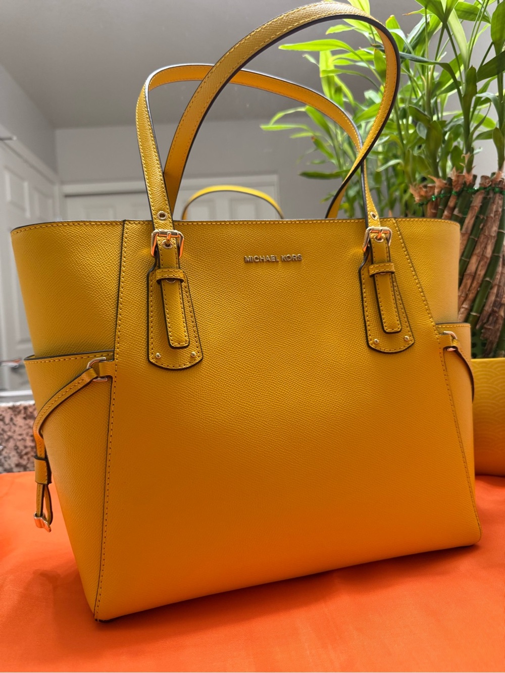 Michael Kors Bright Yellow Saffiano Leather Tote